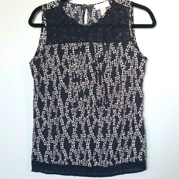 Ann taylor loft mixed pattern sleeveless top XS - Picture 1 of 5